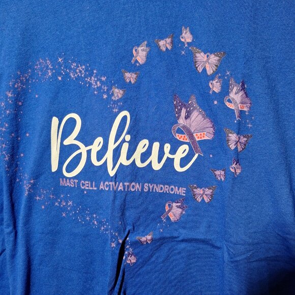 NWOT Believe Mast Cell Activation Syndrome Awareness T-Shirt XXL - Picture 2 of 4
